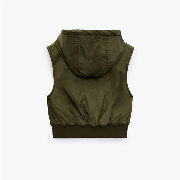 Zara CROPPED NYLON VEST - Picture 7 of 9